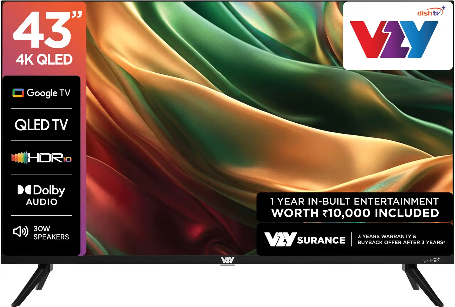 VZY 43-inch 4K QLED TV