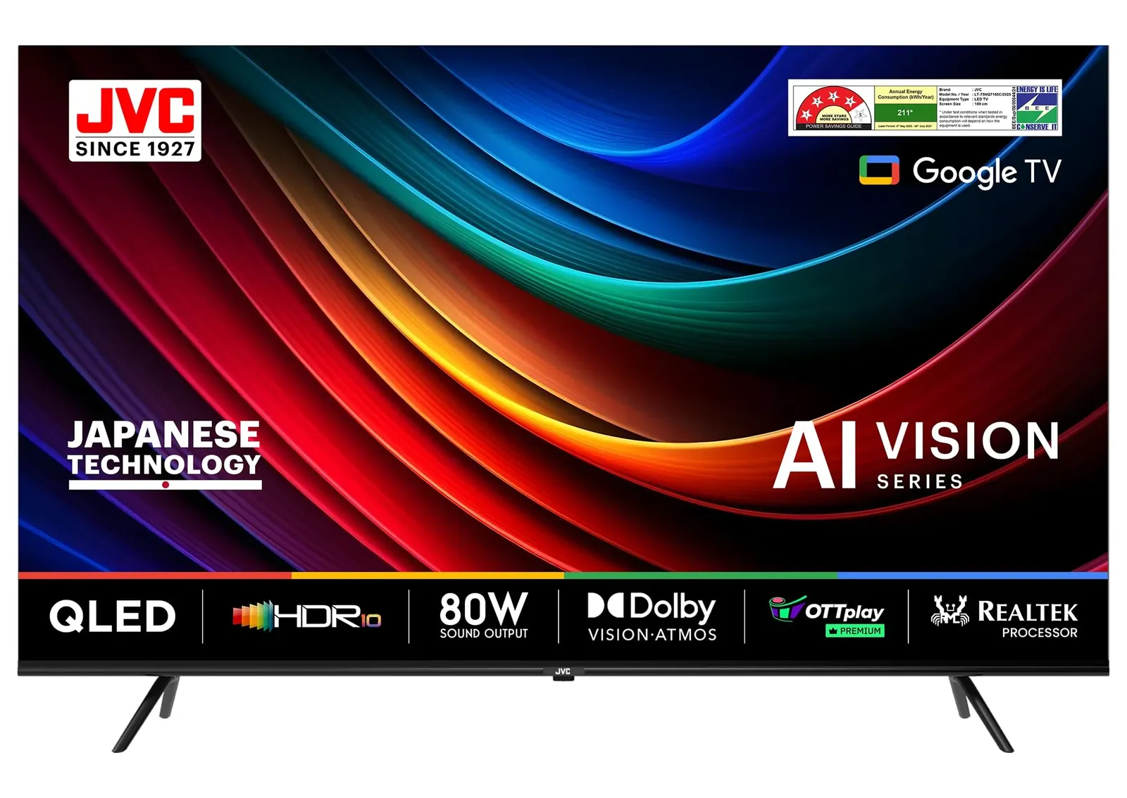 JVC 75-inch 4K QLED TV