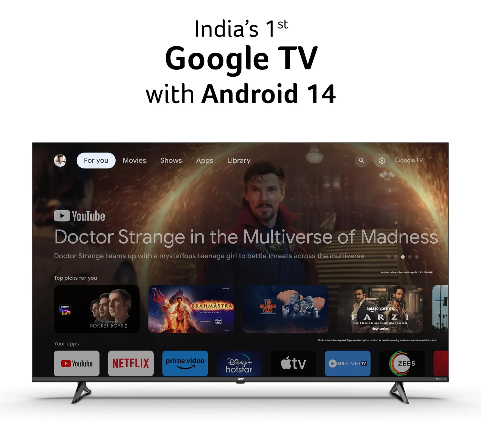 Acer 65-inch 4K LED TV — Product
