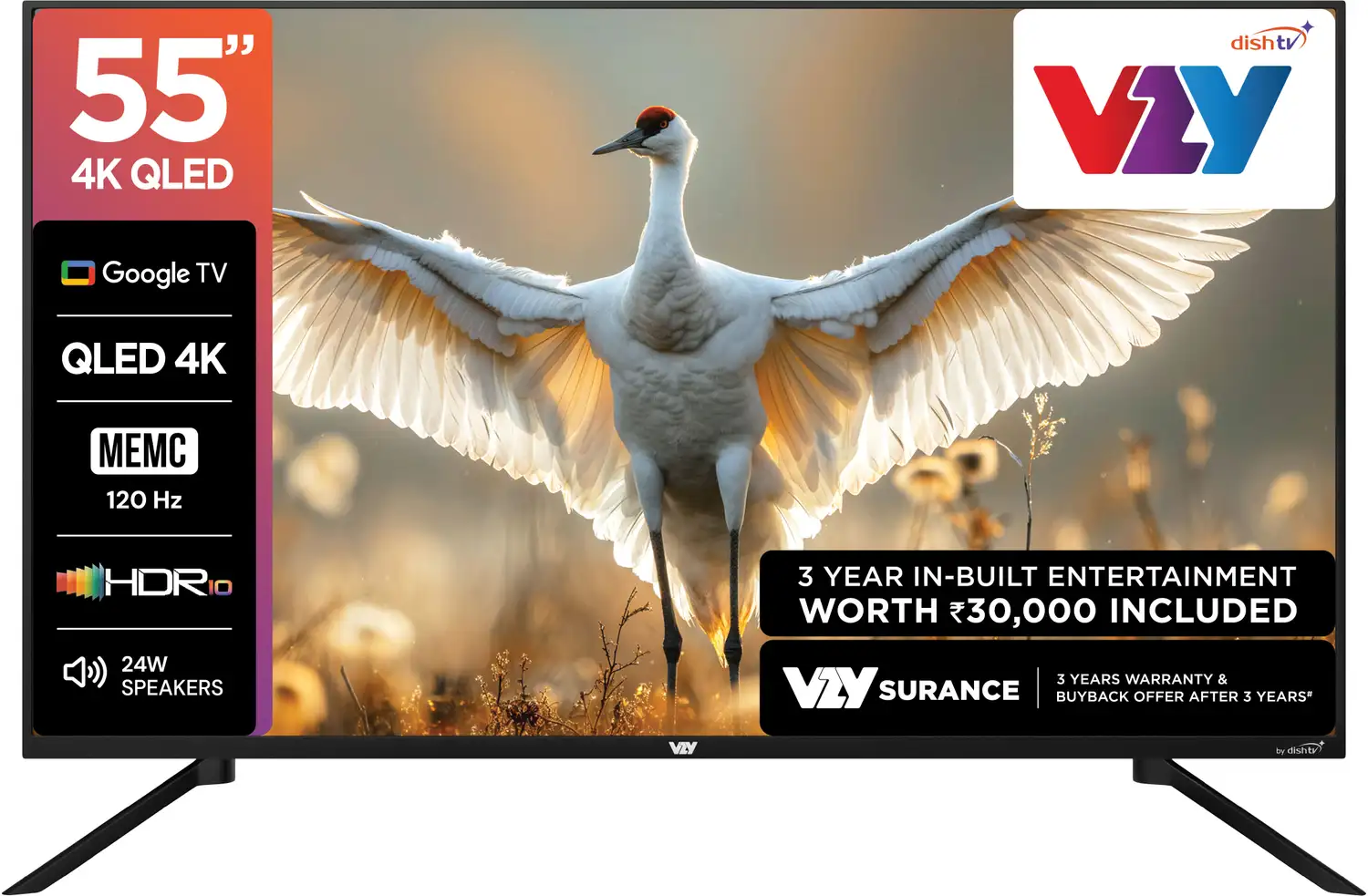 VZY 55-inch 4K QLED TV